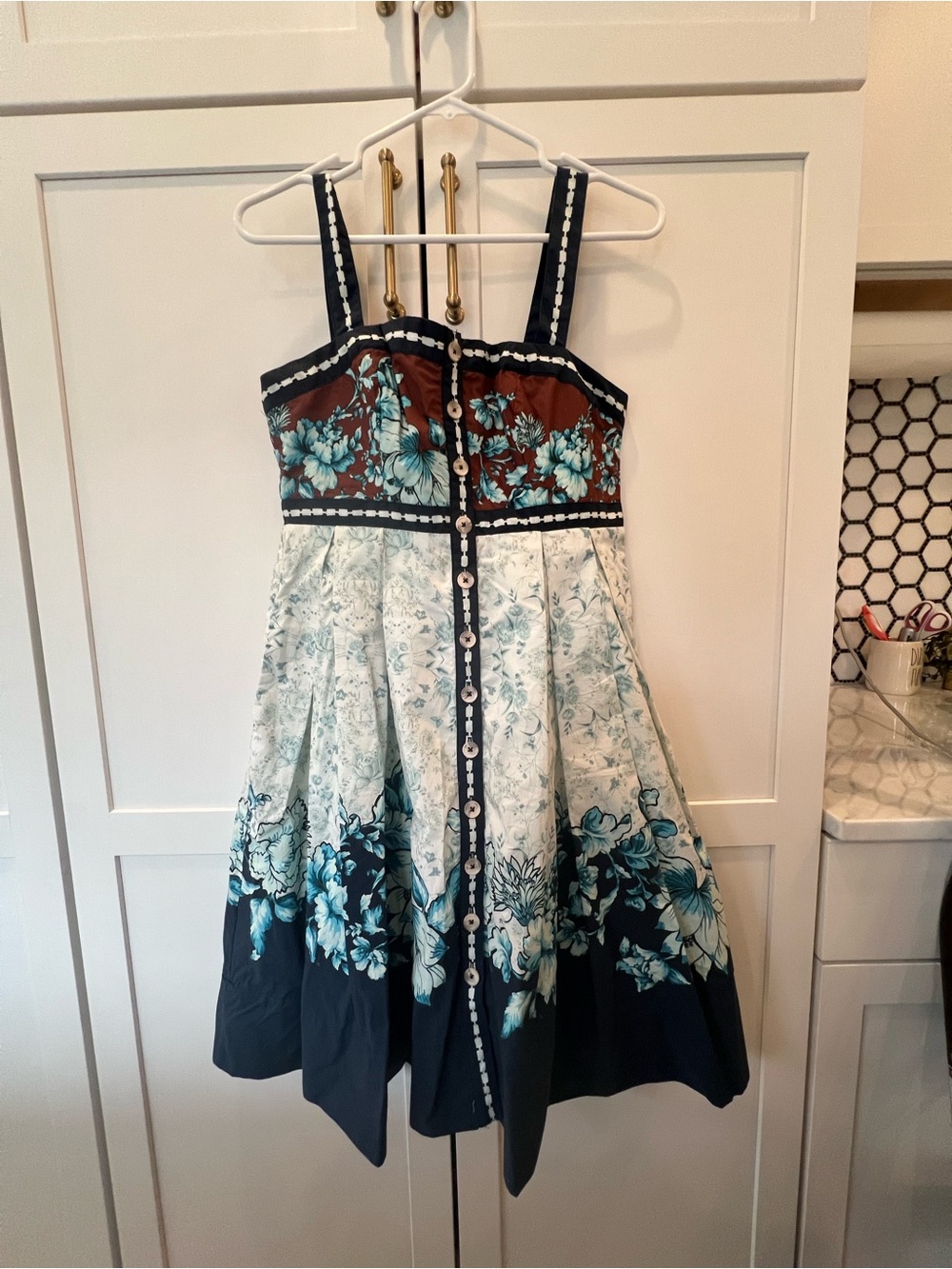 Maeve Floral Button-Front Midi Sundress - NWT